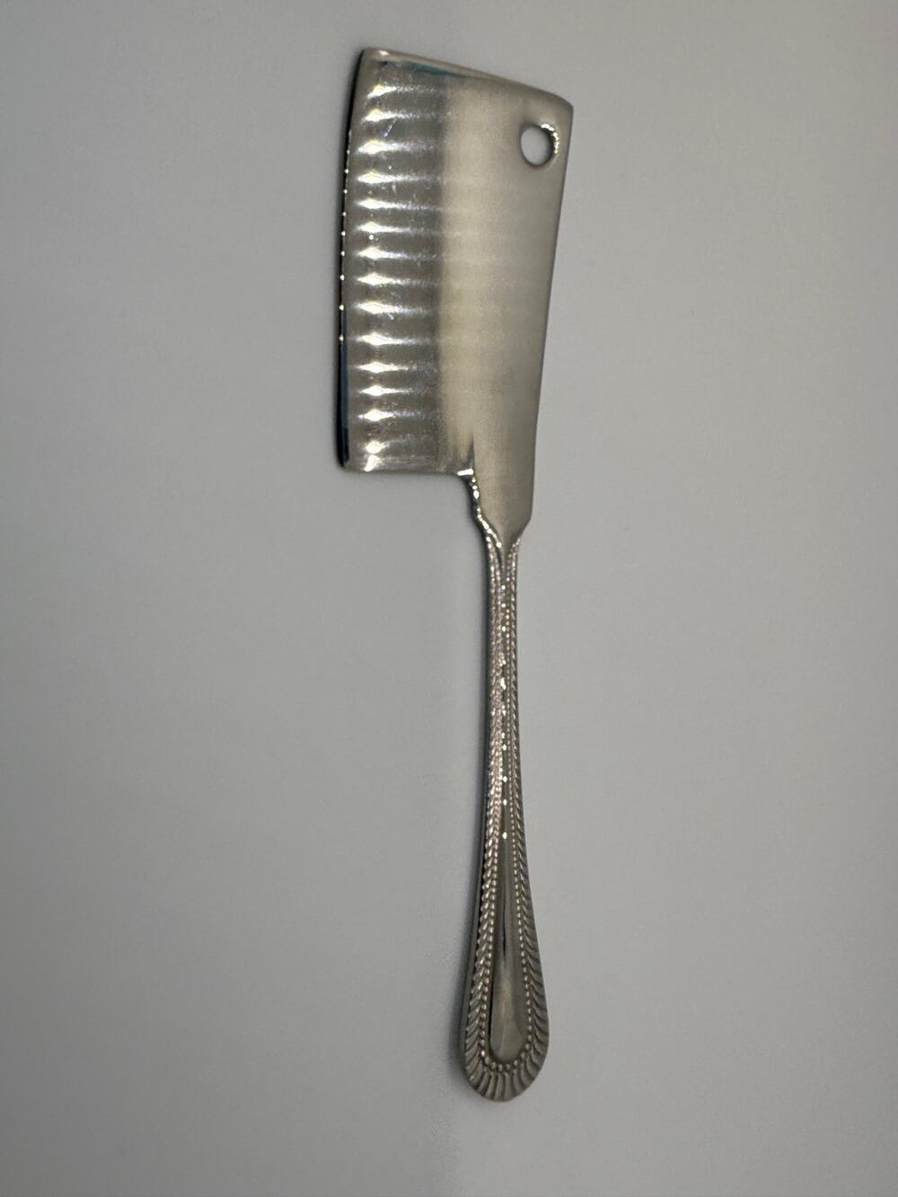 RSVP International 18/10 Stainless Cheese Cleaver Knife Ornate Beaded Handle